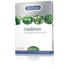 Cerebrum Capsules - Vegetarian Algal Omega 3 DHA - Gelatin Free